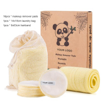 Eco-friendly Reusable Cleansing pad 8pcs Mini Size Round  Makeup Remover Pad Cotton Sponge Set with headband & Laundry bag